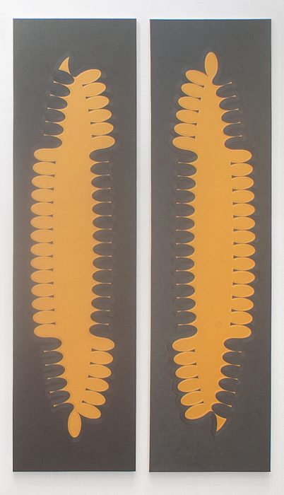 JH 'Familiars - Consiglière' diptych, 2014, Oil on linen, 260 x 140 cm
